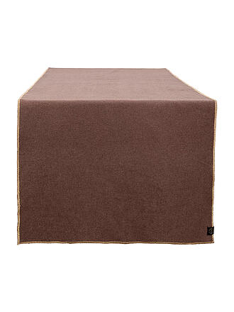 HAOMY | Tischläufer 48x160cm VERONE Ganache/Braun 
