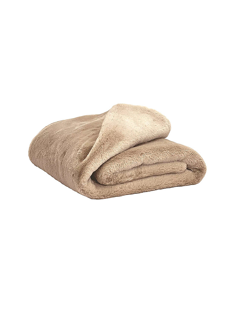 HAOMY Tagesdecke - Plaid 150x200cm CHAMONIX Lin beige