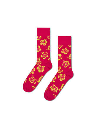 HAPPY SOCKS | Damen Socken HIBISCUS 36-40 dark pink