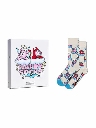 HAPPY SOCKS | Damen Geschenkset 2er Pkg. GOOD BAD PIG 36-40 white