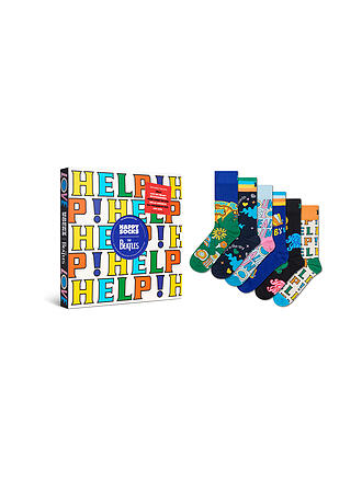 HAPPY SOCKS | Herren Geschenkset 6er Pkg. THE BEATLES 41-46 black
