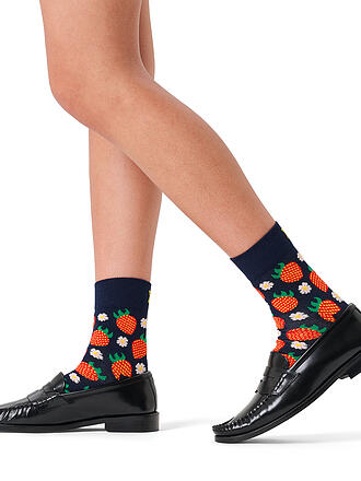 HAPPY SOCKS | Damen Socken STRAWBERRY SHORT 36-40  navy