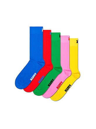 HAPPY SOCKS | Herren Socken 5er Pkg. SOLID 41-46 blue