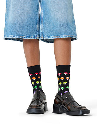 HAPPY SOCKS | Herren Socken MUSHROOM STRIPE 41-46 black