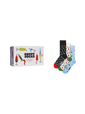 HAPPY SOCKS | Herren Socken Set HOOK LINE 3er Pkg. 41-46 black