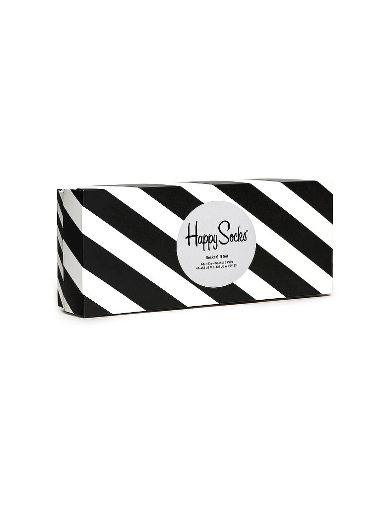 HAPPY SOCKS Herren Geschenkbox Socken BLACK & WHITE 4-er Pkg 41-46 black schwarz