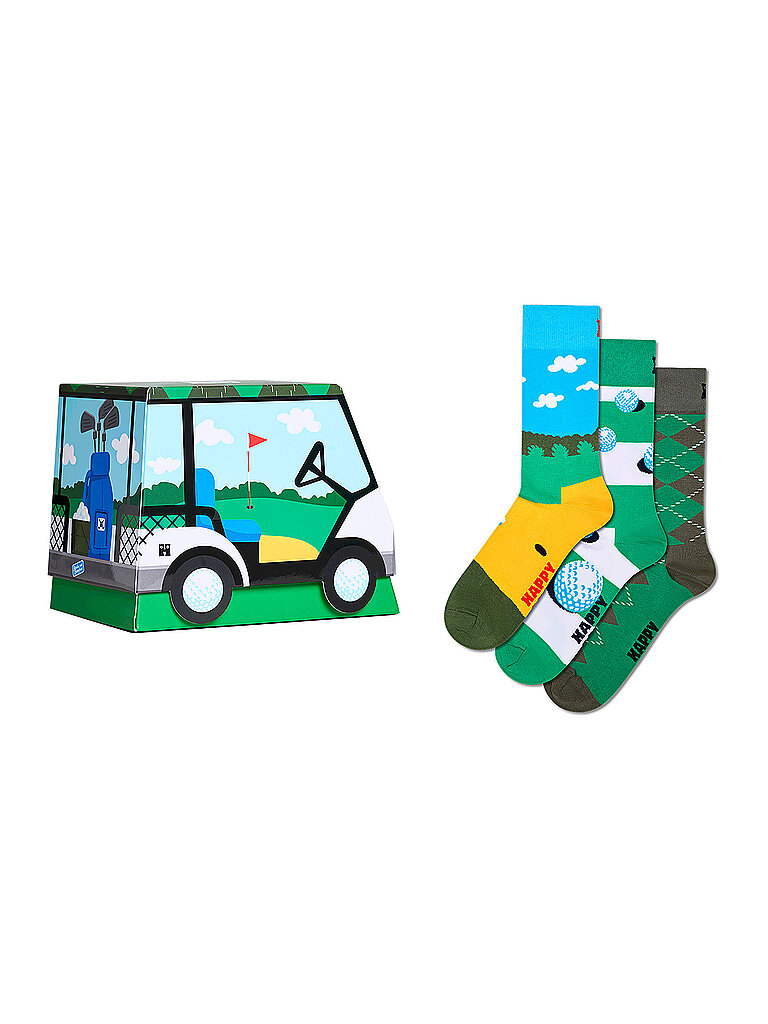 Herren Socken GOLF 3er Pkg 41-46 green grün herren