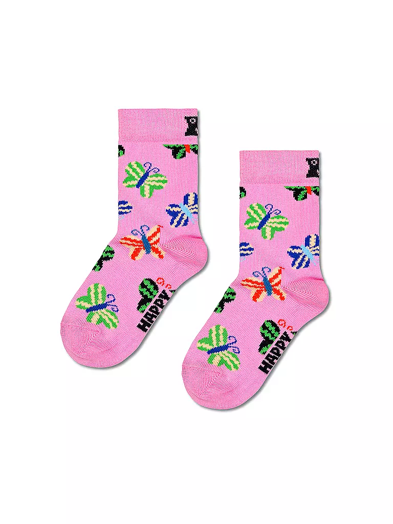 HAPPY SOCKS | Baby Socken 2er Pkg BUTTERFLY pink | rosa