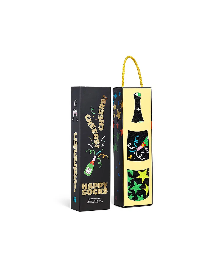 HAPPY SOCKS | Damen Geschenkbox Socken 3er Pkg. CELEBRATIONS 36-40 black | Schwarz