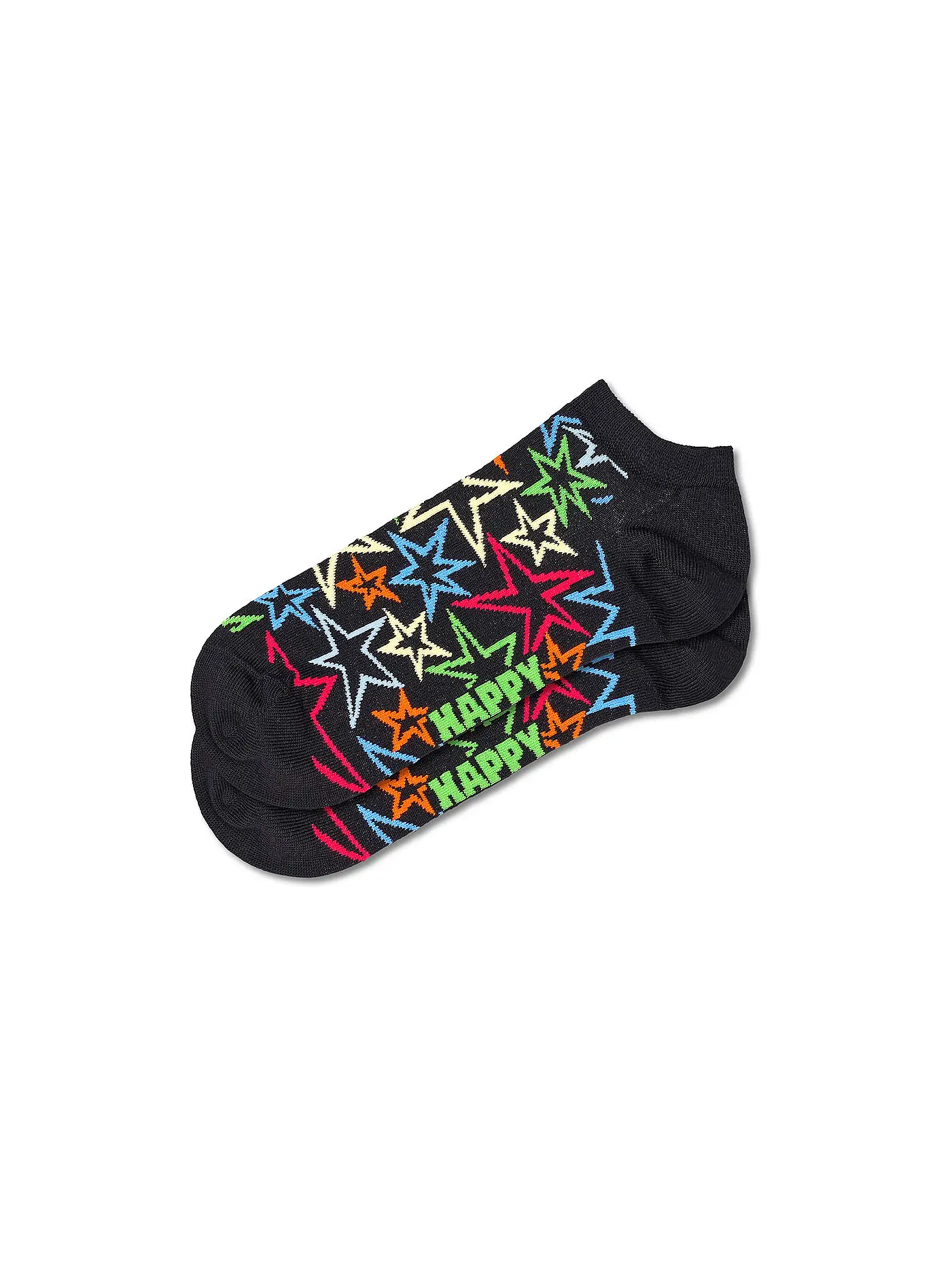 HAPPY SOCKS | Damen Sneaker Socken MEGA STAR 36-40 black | schwarz