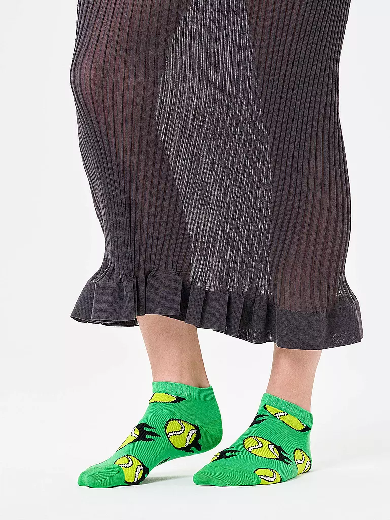 HAPPY SOCKS | Damen Sneaker Socken TENNIS BALL 36-40 green | grün