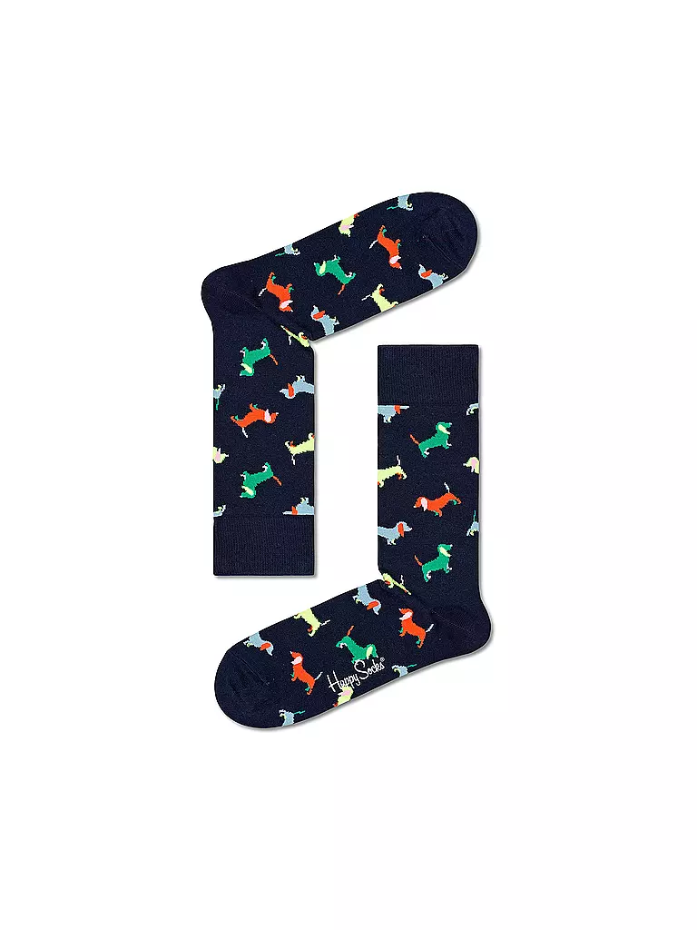 HAPPY SOCKS | Damen Socken 36-40 PUPPY LOVE navy | dunkelblau