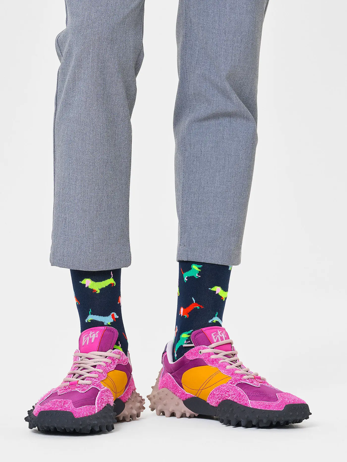 HAPPY SOCKS | Damen Socken 36-40 PUPPY LOVE navy | dunkelblau