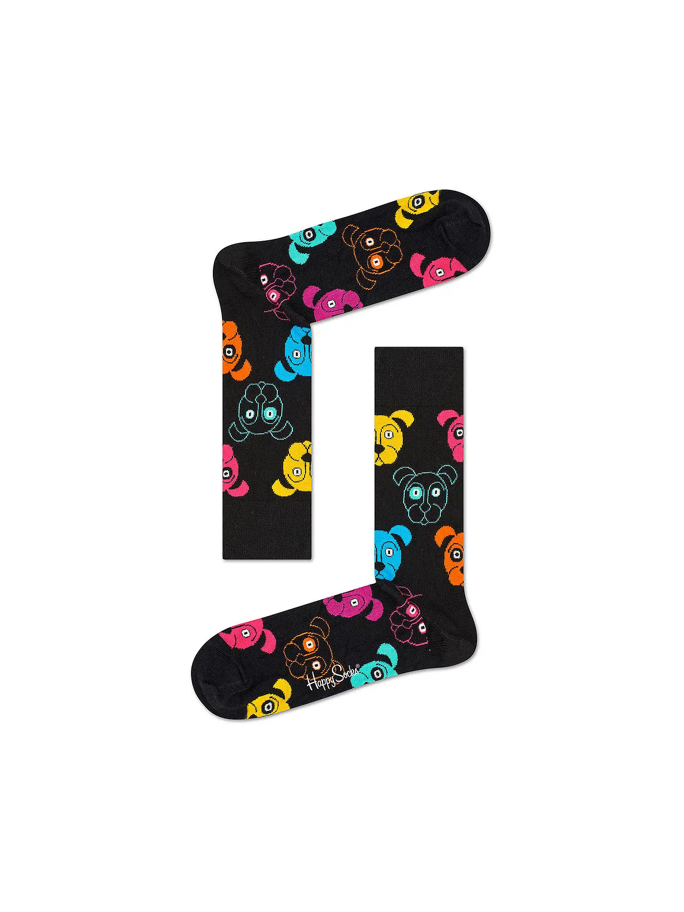 HAPPY SOCKS | Damen Socken DOG 36-40 black | schwarz