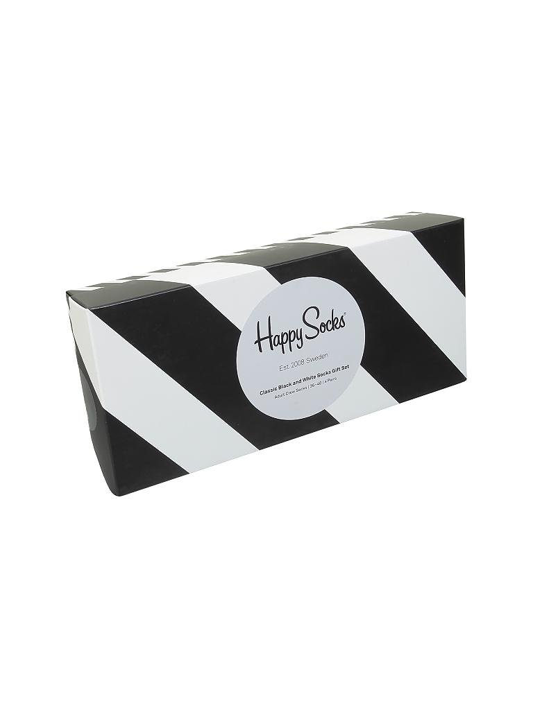 HAPPY SOCKS | Damen Socken Geschenkbox 4er Pkg " Classic Black & White " 36-40 | bunt
