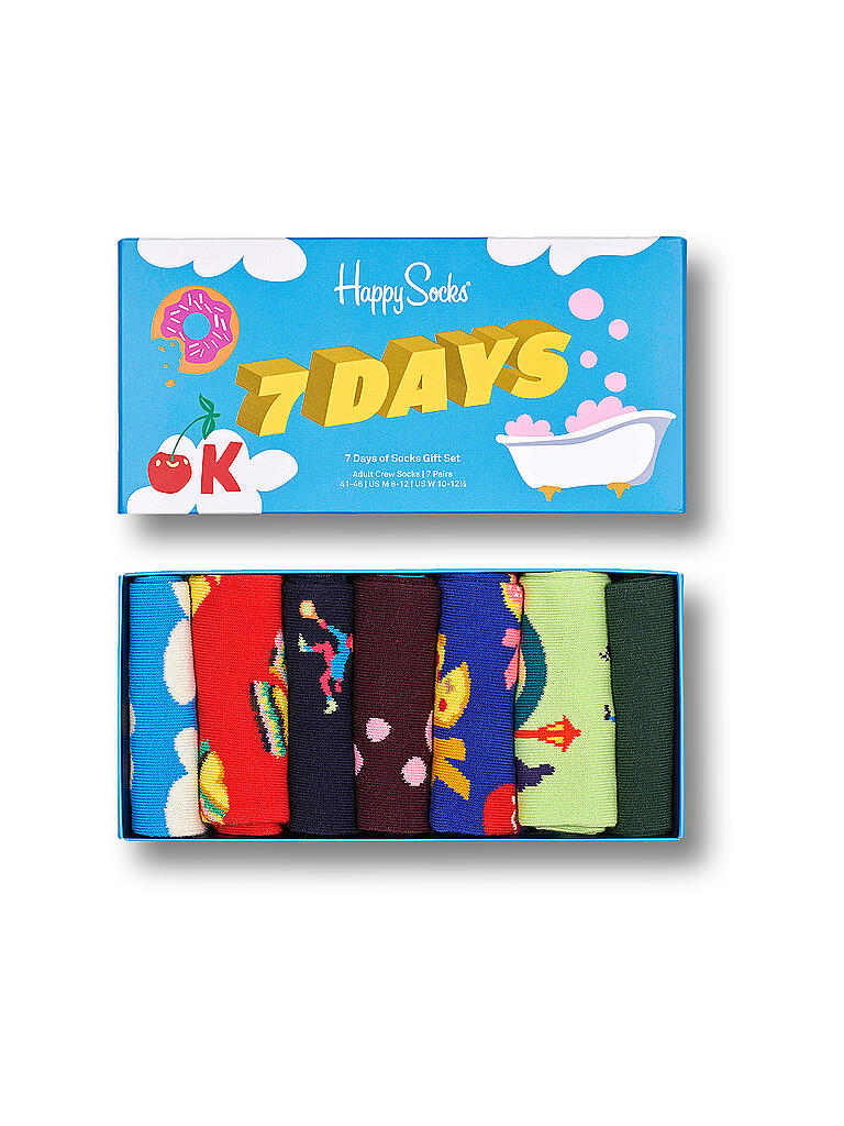 HAPPY SOCKS | Damen Socken Geschenkset 7 DAYS 7-er Pkg. 36-40 bunt | bunt