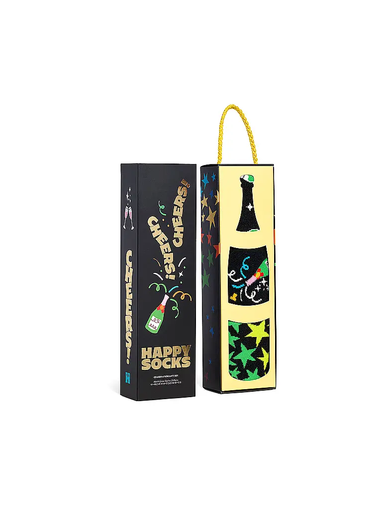 HAPPY SOCKS | Herren Geschenkbox Socken CELEBRATIONS SOCKS 3er Pkg 41-46 black | Schwarz