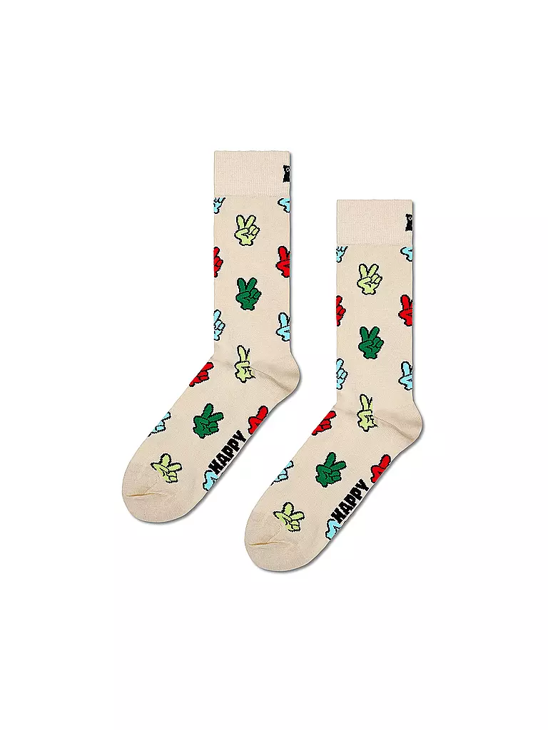 HAPPY SOCKS | Herren Geschenkbox Socken PEACE 2er Pkg 41-46 black | schwarz