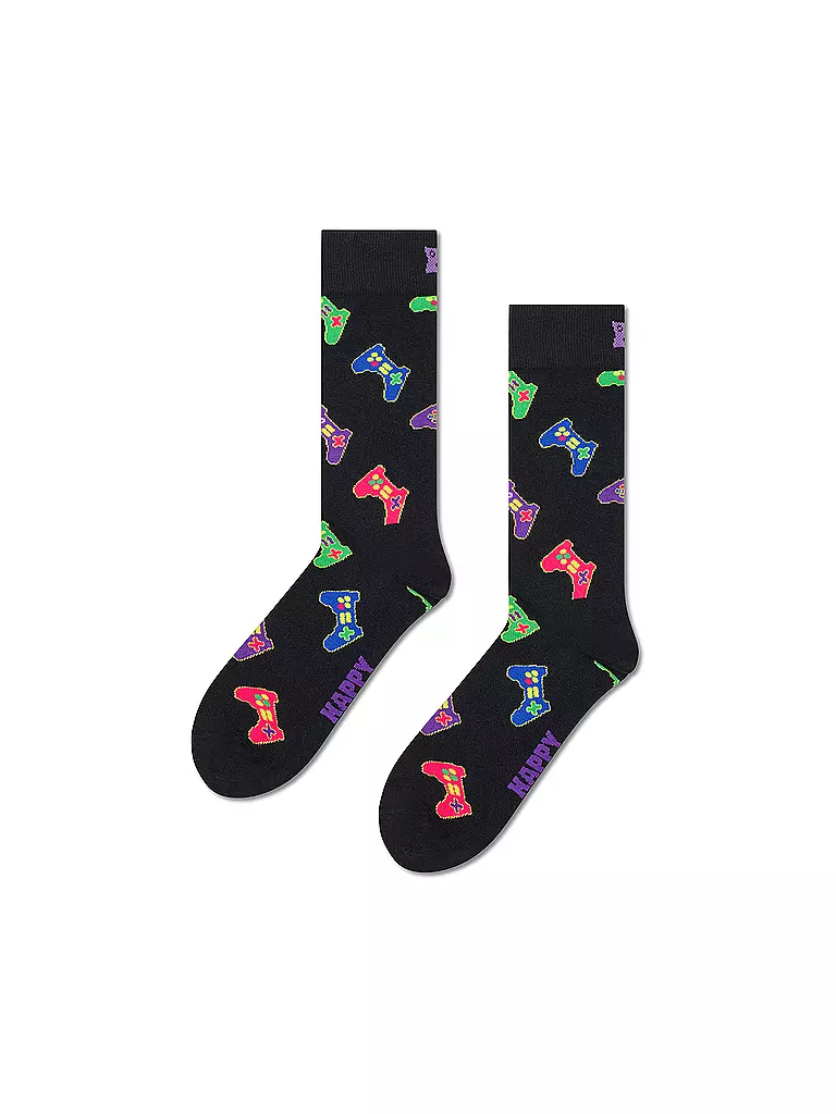 HAPPY SOCKS | Herren Geschenkset 4er Pkg GAMER 41-46 black | schwarz