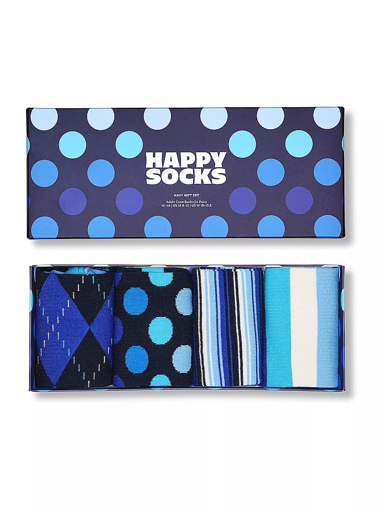 HAPPY SOCKS | Herren Geschenkset 4er Pkg NAVY SOCKS 41-46 navy | 