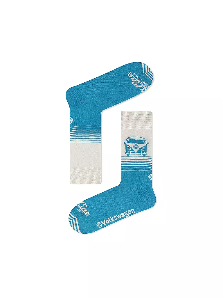 HAPPY SOCKS | Herren Socken 41-46 VOLKSWAGEN STRIPE light blue | hellblau