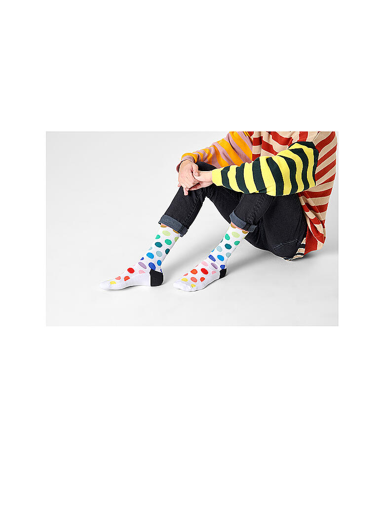 HAPPY SOCKS | Herren Socken BIG DOTS 41-46 white | bunt