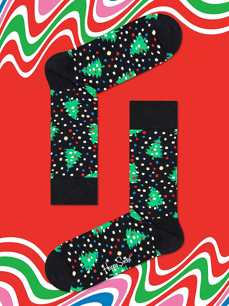 HAPPY SOCKS | Herren Socken CHRISTMAS NIGHT 41-46 black | schwarz