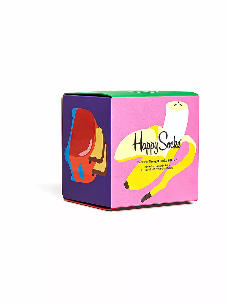 HAPPY SOCKS | Herren Socken Geschenkbox FOOD FOR THOUGHT 4er Pkg. 41-46 multi | bunt