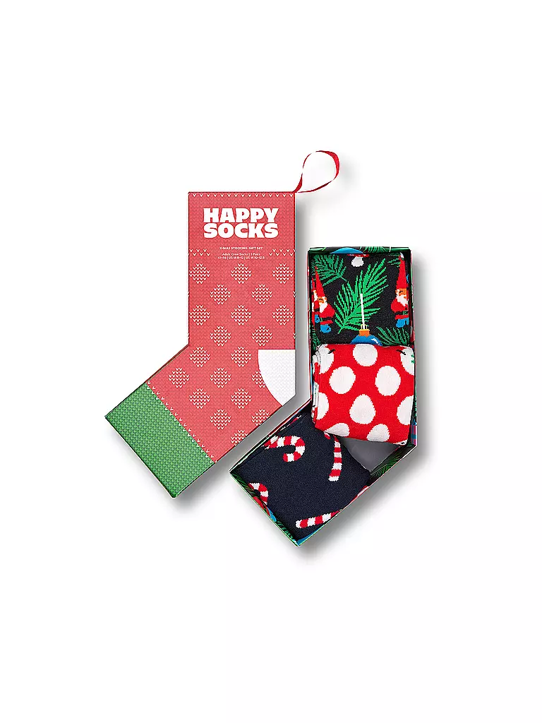 HAPPY SOCKS | Herren Socken Geschenkset X-MAS 3er Pkg. navy 41-46  | dunkelblau