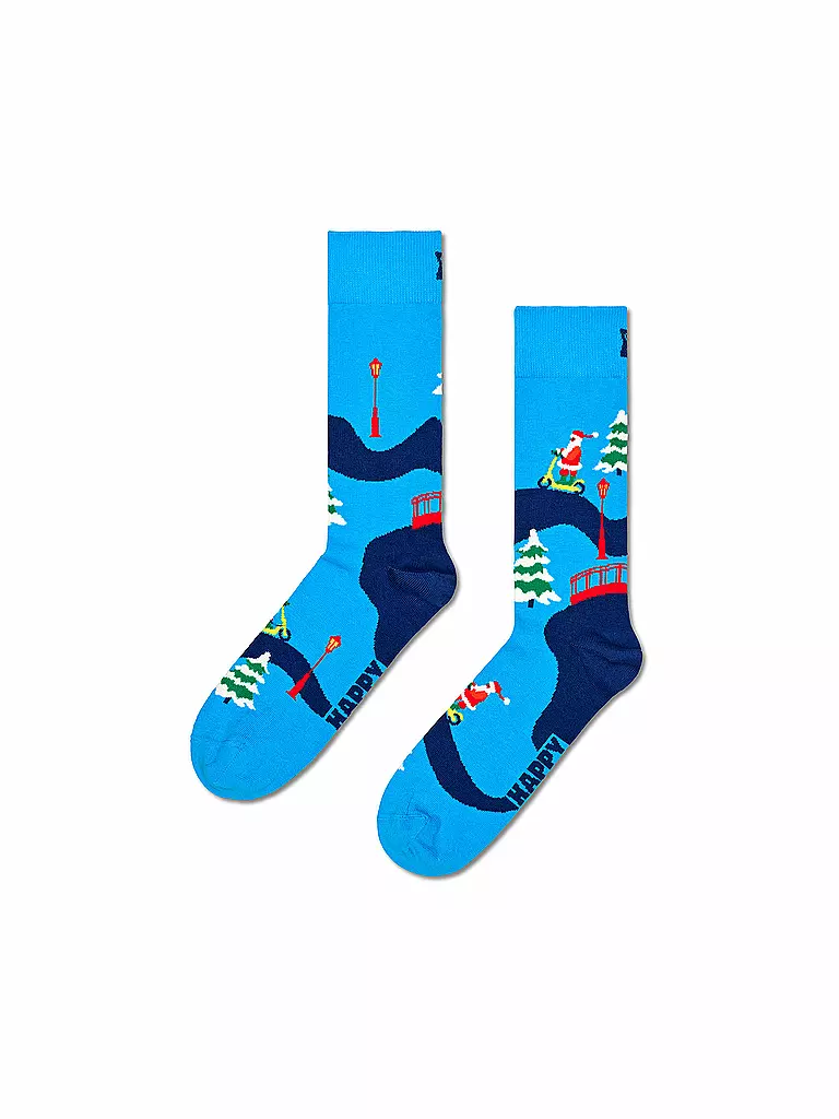 HAPPY SOCKS | Herren Socken HAPPY HOLIDAYS 3er Pkg. light blue 41-46  | hellblau