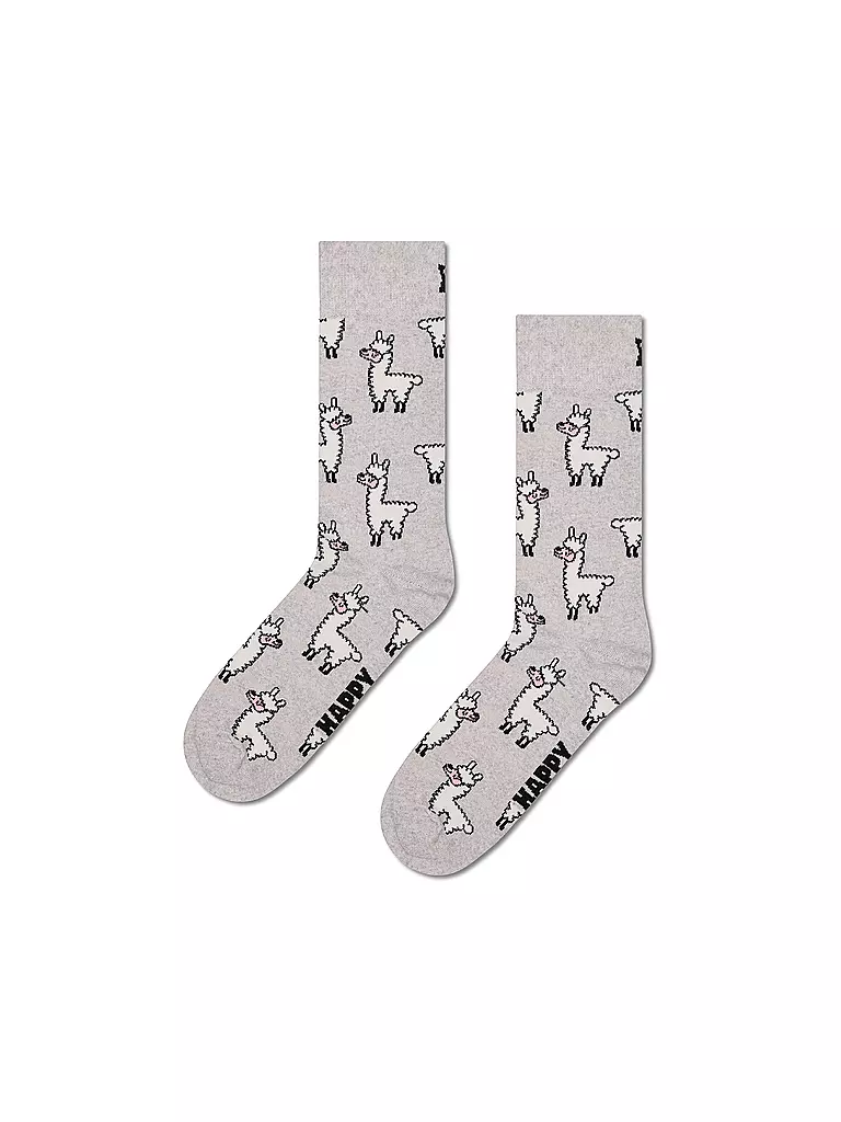 HAPPY SOCKS | Herren Socken LLAMA 41-46 grey | hellgrau