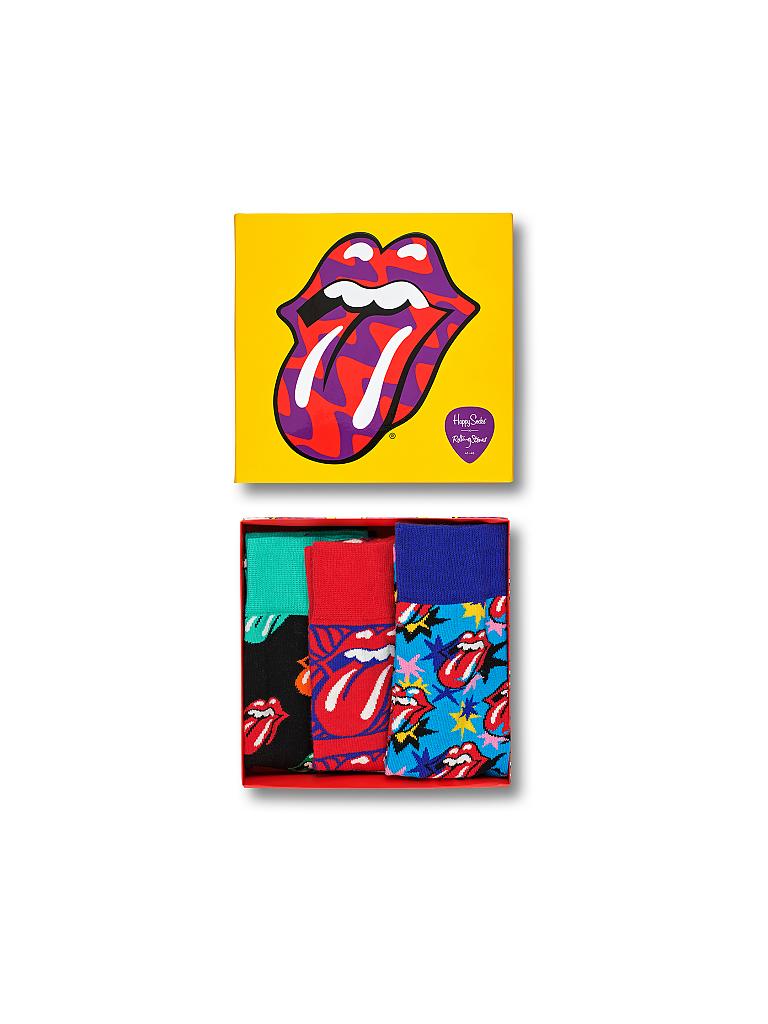 HAPPY SOCKS | Socken-Geschenkbox "Rolling Stones" 3-er 41-46 | 