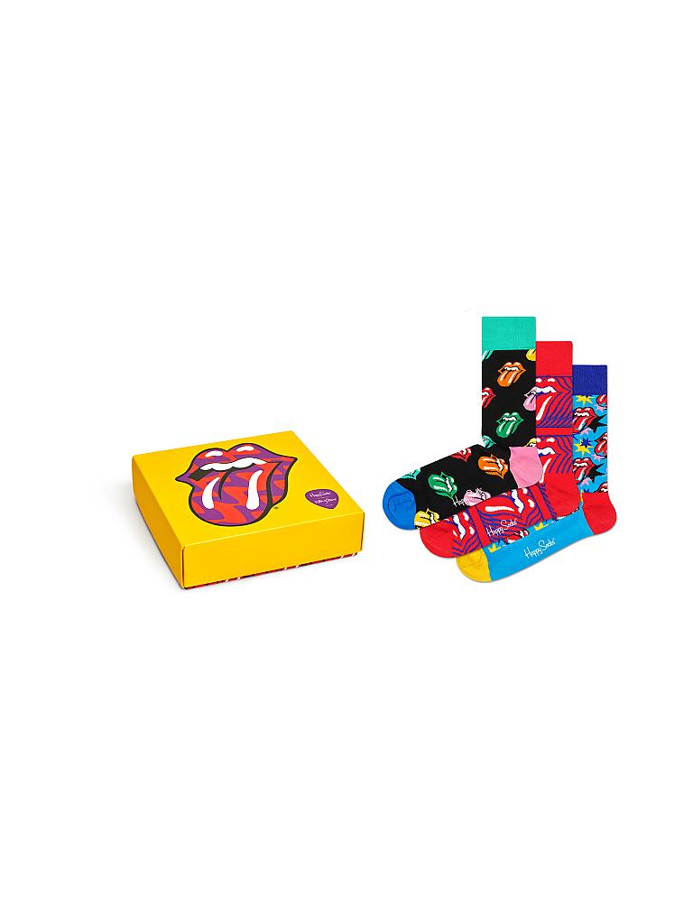 HAPPY SOCKS | Socken-Geschenkbox "Rolling Stones" 3-er 41-46 | 