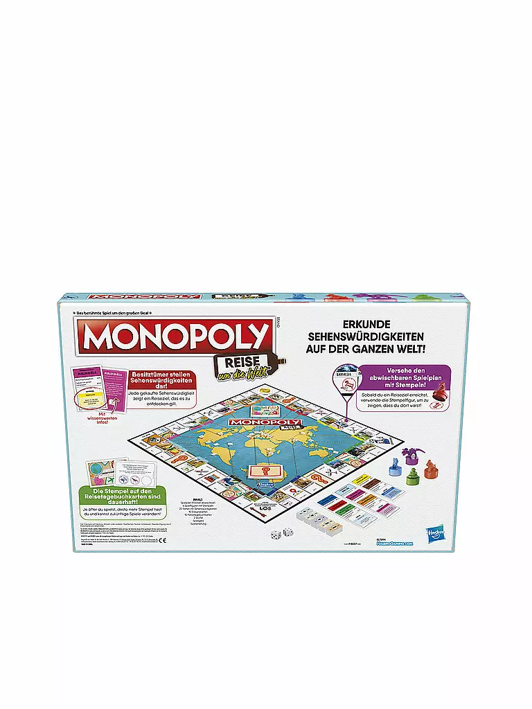 HASBRO | Brettspiel -  Monopoly Reise um die Welt | keine Farbe