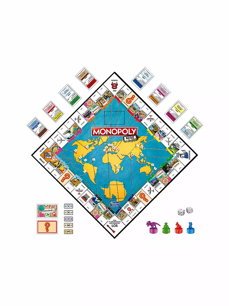 HASBRO | Brettspiel -  Monopoly Reise um die Welt | keine Farbe