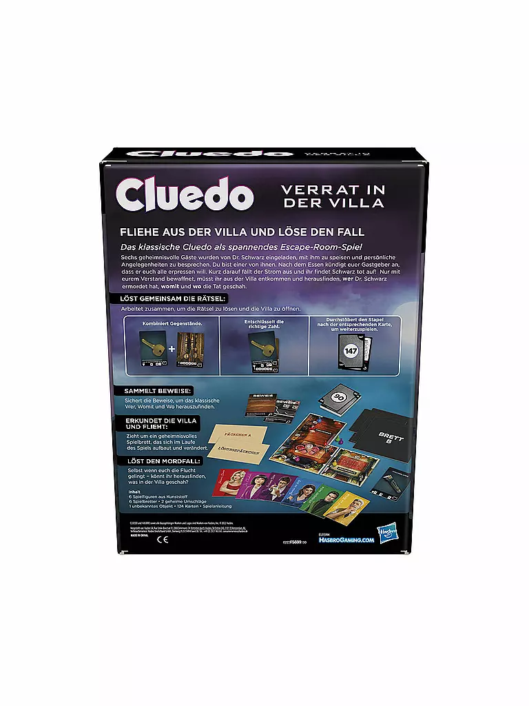 HASBRO | Brettspiel - Cluedo Verrat in der Villa | keine Farbe