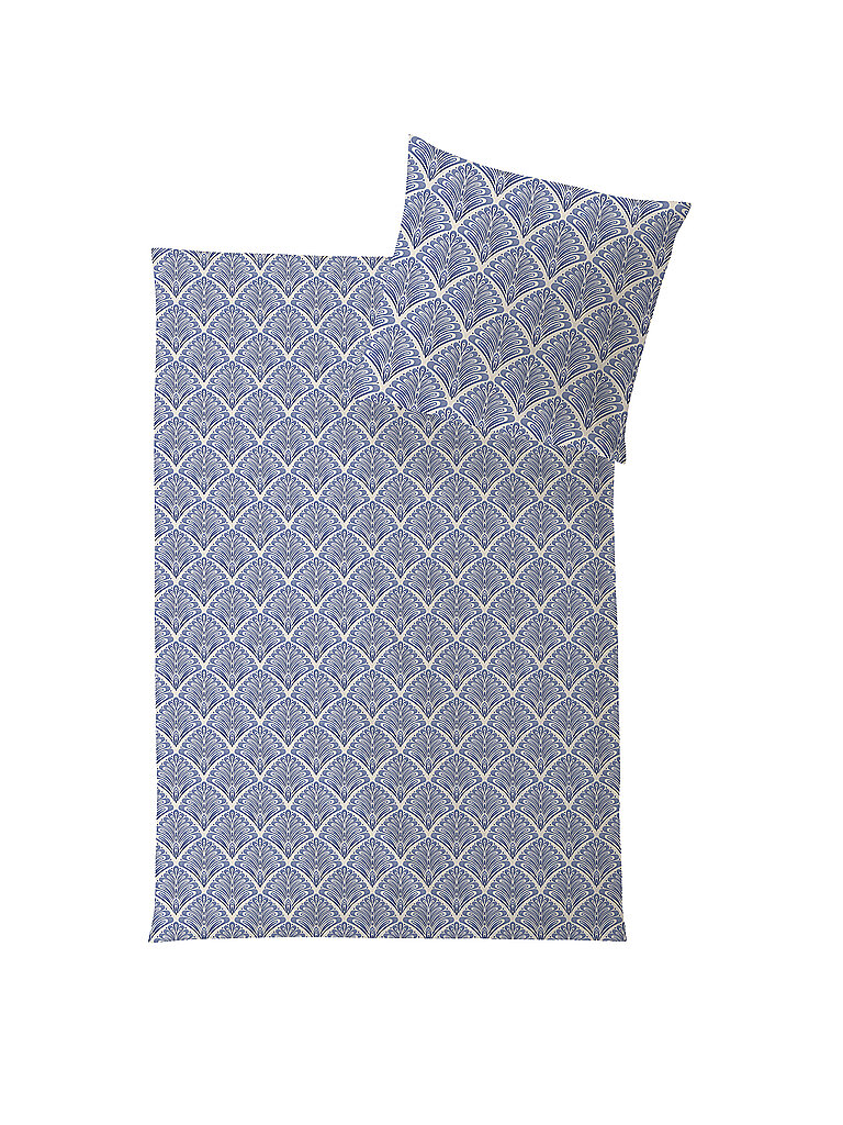 Tencel Bettwäsche Nice 70x90cm / 140x200cm Elfenbein blau baby