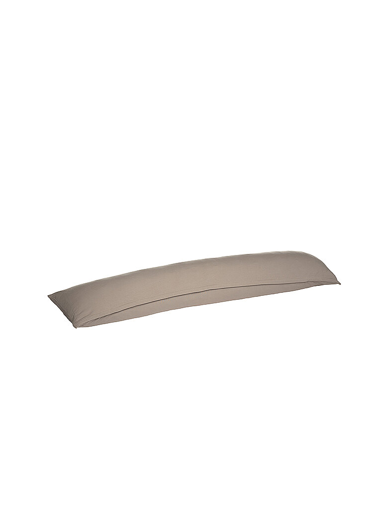 HEFEL Jersey-Bezug Seitenschläferkissen 35x160cm Taupe hellbraun