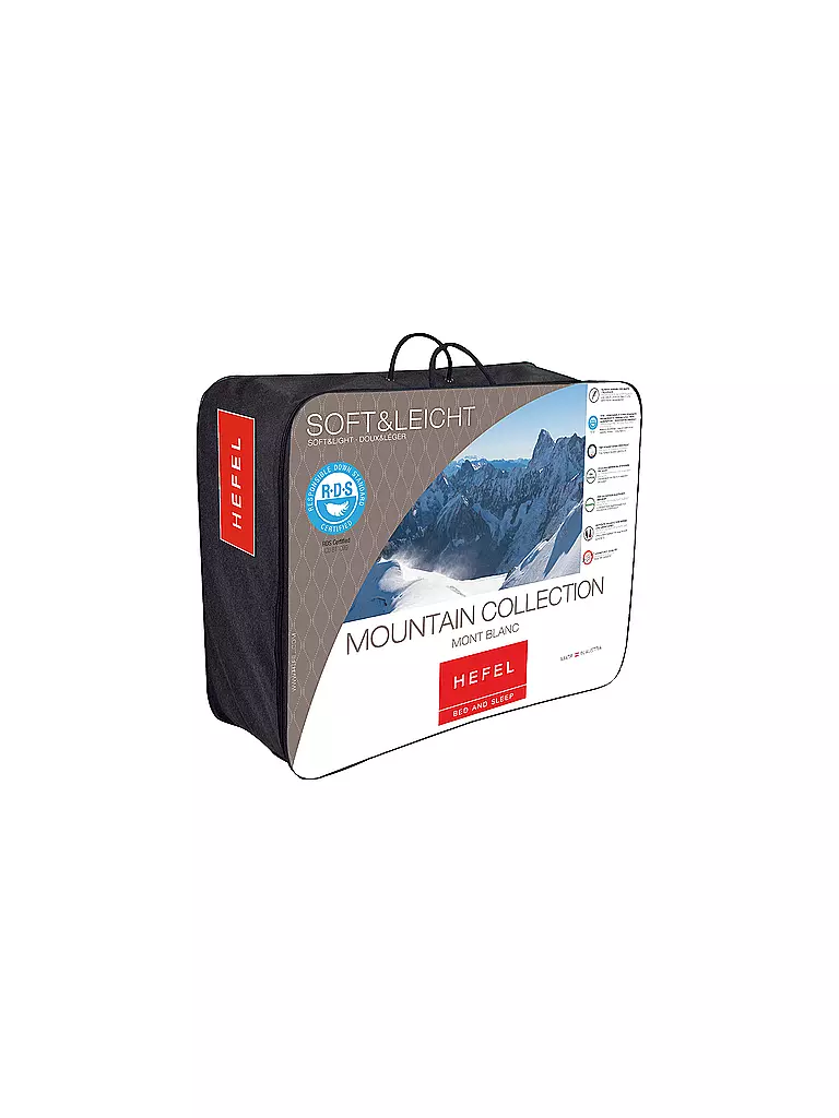 HEFEL | Ganzjahresdecke Mont Blanc Duvet 140x200cm 570g | weiss