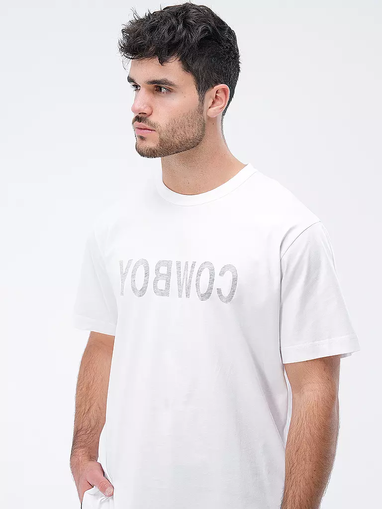 HELMUT LANG | T-Shirt COWBOY TECHNO | weiss