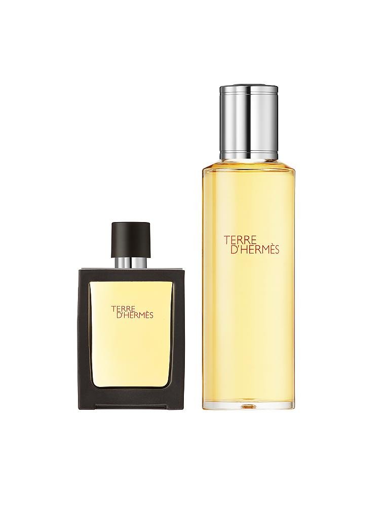 HERMÈS | Terre d'Hermès Parfum nachfüllbarer 30-ml-Reisezerstäuber (121 g) und 125-ml-Nachfüllflakon | 