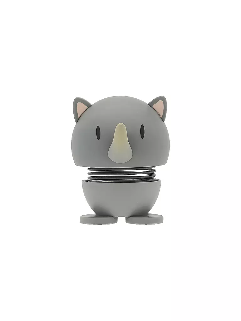 HOPTIMIST | Dekofigur Soft Rhino 7,6cm Grey  | grau
