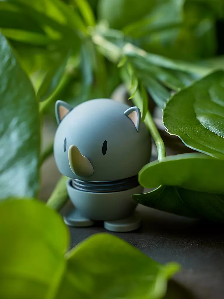 HOPTIMIST | Dekofigur Soft Rhino 7,6cm Grey  | grau