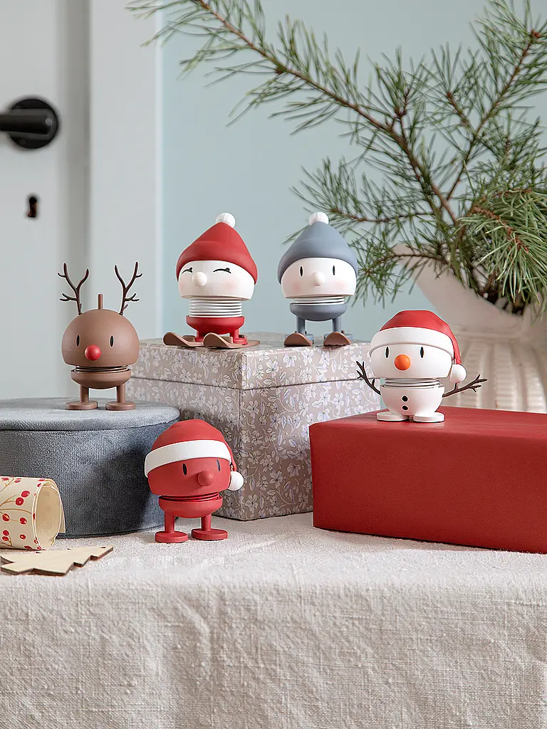 HOPTIMIST | Dekofigur Soft Santa Bumble 7,2cm Red | 