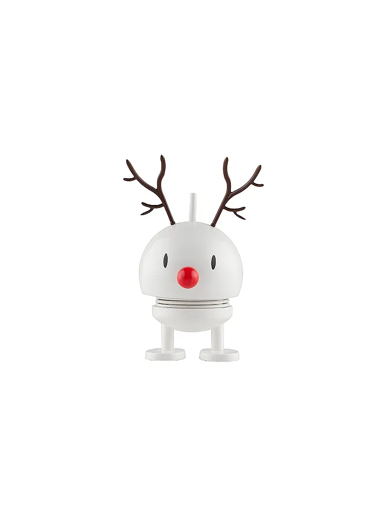 HOPTIMIST | Dekofigur Weihnachts Classic Bumble 9,5cm White Reideer  | Weiss