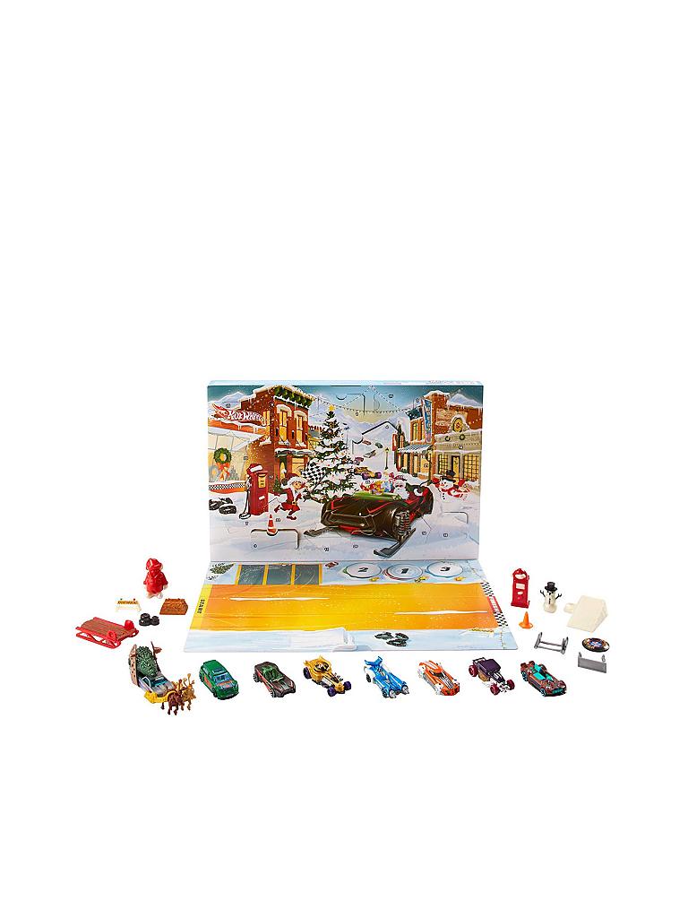 HOT WHEELS | Adventskalender 2019 mit 8 Autos und 16 Zubehörteilen | 