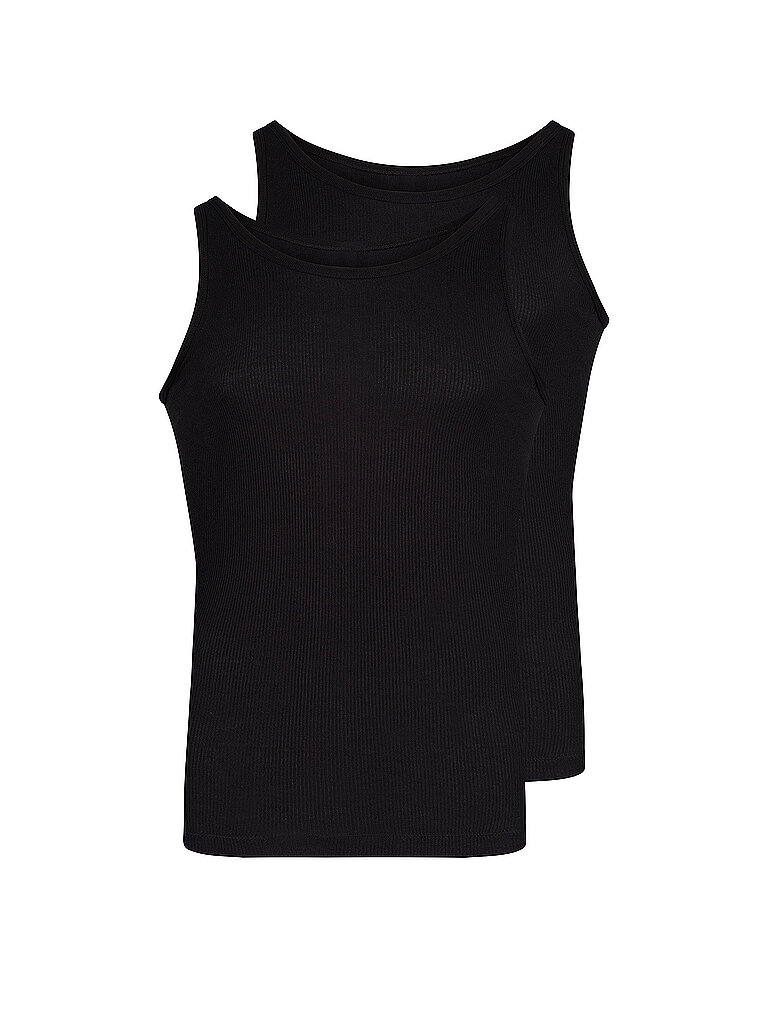 HUBER Trägershirt - Unterhemd  2-er Pkg. schwarz | XXXL