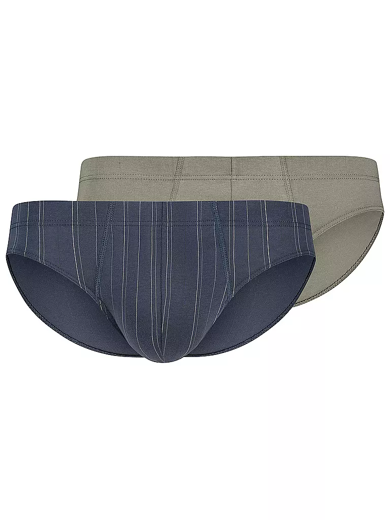 HUBER | Brasil Slip 2er Pkg. almost stripeselection | dunkelblau