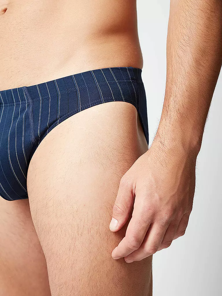 HUBER | Brasil Slip 2er Pkg. dressblue stripe | dunkelblau