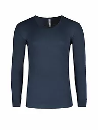 HUBER | Langarmshirt "Cormort" (Weiß) | blau